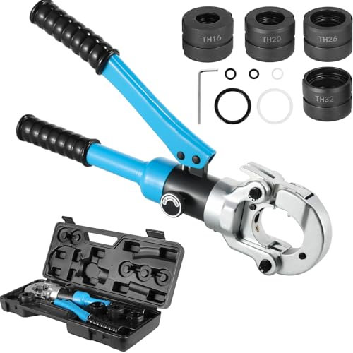 Crimpatrice Multistrato,Pressatrice Multistrato,Pinza Crimpatrice Idraulica con Testa Rotante a 360°,Tubo Composito Press pinza per tubo plastica e alluminio,Set di pinze per tubi a U16-20-25-32