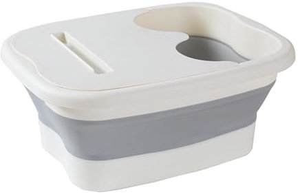 Gupcaqosjw Folding Foot Bath Basin, Folding Foot Bathtub, Foldable Foot Spa Bucket, Relief Portable Foot Massage, Foot Soaking Bath Basin With Massage Rollers, Foot Soaking Bath Basin Tub With Lid