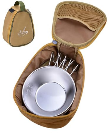 Organisateur D'ustensiles De Cuisine De Camping, Sac De Rangement De Vaisselle | Sacs De Camping pour L'organisation,Conteneurs De Stockage De Camping, Sac De Rangement De Bols, Fourre-Tout De