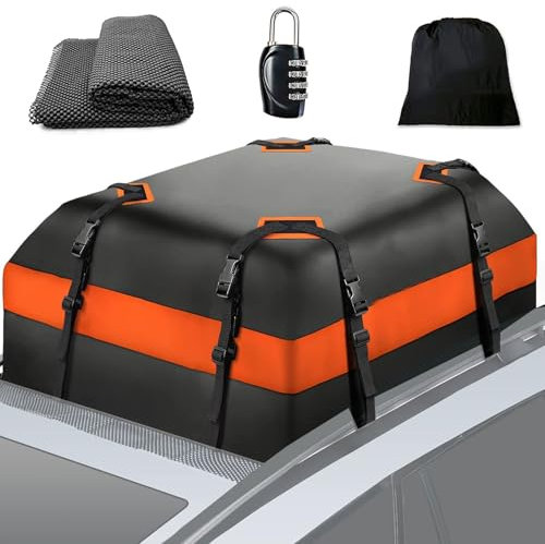 HLTTXS Dachbox Auto für Mercedes-Benz GLC-Klasse GLC 300 X253 GLC 200 X253 GLC, Faltbare Dachkoffer mit Anti-Rutsch-Matte, für Frachtgepäck, Reisen und Gepäcktransport,A/15cubic feet(112 * 86 * 43)