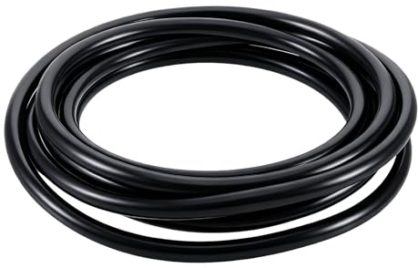 Gtziqa Tuyau d'air d'aquarium de 3 m, tuyau standard en PVC flexible de 0,6 cm de diamètre intérieur 0,78,7 cm de diamètre extérieur pour aquarium, terrarium, étang, pompe à air de jardin (noir)