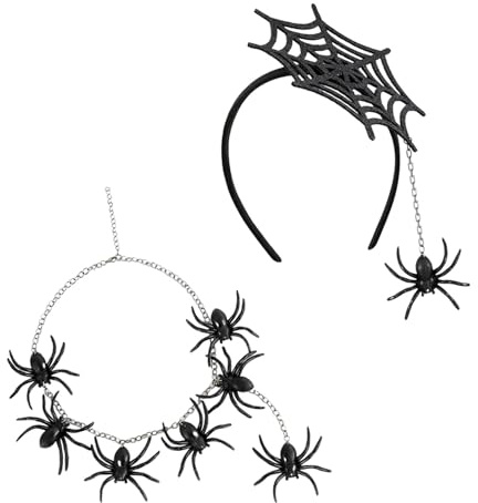 Oshhni Serre-tête et collier d'Halloween pour déguisement de club, festival de vacances