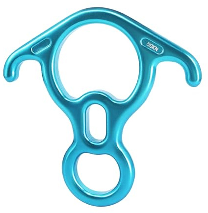 APGLSXY Anelli da arrampicata Discensore Figure 8 Discensore per operazioni di discesa e salvataggio Resistere Rivestimento Lega di Alluminio Otto Rock Climbing Rappelling Dispositivo multiuso leggero