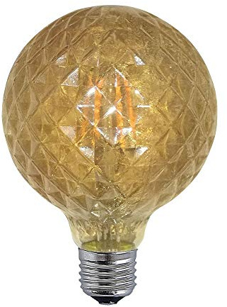 Vetrineinrete® Lampadina led a filamento vintage retro e27 4 watt lampada decorativa ambra sfera 350 lumen A107