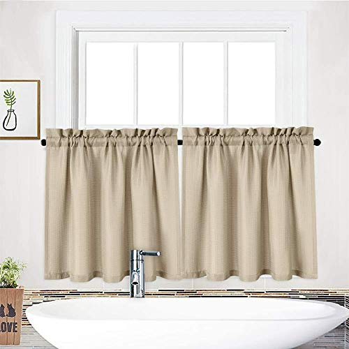 LinTimes tenda a disco in stile casa di campagna tende da bistrot da cucina, tende da cucina con coulisse, tende colorate, tende da bistrot per bagno, cucina, natura, 76x61 cm