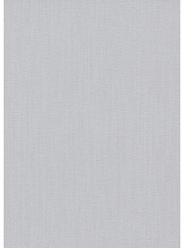BRICOFLOR Uni Tapete mit Vinyl Struktur Effekt | Graue Vliestapete schlicht ideal für Büro und Wohnzimmer | Vlies Wandtapete einfarbig in Hellgrau