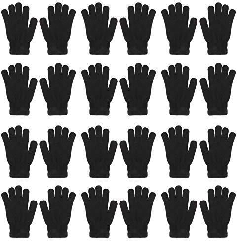 QKURT Lot de 12 Gants Magiques d'Hiver Thermiques Pour Femme et Homme - Chauds en Tricot Pour Usage Quotidien, Trajets, Cyclisme, Course à Pied