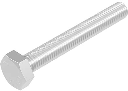 Tornillo de cabeza hexagonal SECCARO M8 x 60 mm, acero inoxidable V2A VA A2, DIN 933 / ISO 4017, cabeza hexagonal, 20 piezas