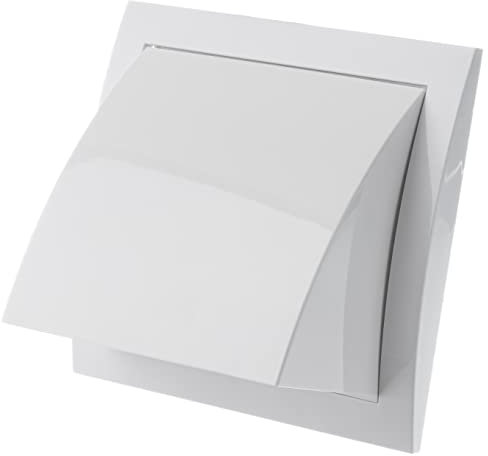 Ø 100mm Bianca Griglia di Ventilazione con Valvola Antiritorno - Griglie D'Aerazione con Protezione Antivento