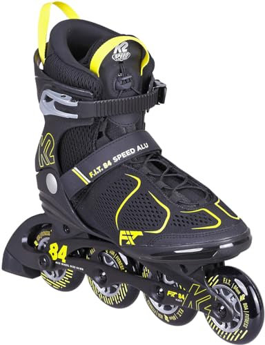 K2 Skates Herren Inline Skates FIT 84 Speed ALU — Black - Yellow — 30G0837