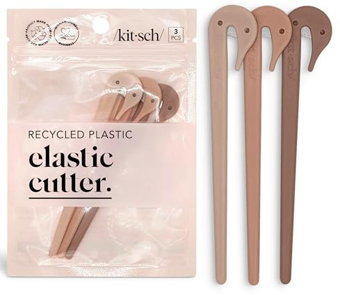 Kitsch Elastic Hair Tie Cutter Tool – Gentle, No Pull For Easy Elastic Bands For Hair Removal | Hair Rubber Bands Cutter | Ideal Gifts for Women & Mothers Day Gifts For Mom – Multicolor, 3pc Set