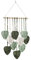 CULASIGN Makramee Wandbehang Boho Deko, Wandteppich Boho Style mit Holzperlen, Blätter, Tapisserie Wanddeko Boho Handgemacht, für Outdoor, Wohnzimmer,Schlafzimmer,Indoor, Geschenke-40 × 80 cm (Grün)