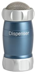 MARCATO Dispenser Powder Blu, Spargi Zucchero a Velo, Alluminio Anodizzato, 10x5x5 cm, Design Elegante, Facile da Usare, Linea Premium.
