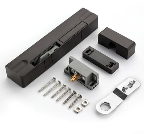 Ferme-porte hydraulique silencieux, anti-pincement, amortisseur de porte à main, convient pour les portes intérieures et extérieures (noir droit)