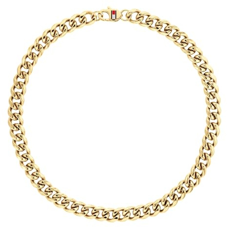 Tommy Hilfiger Jewelry Collana a Catena da Uomo in Acciaio Inossidabile - Disponibile in versione Oro o Argento