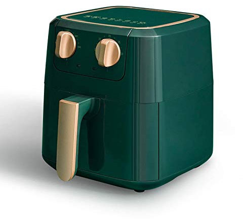 Hushållsluftfritös elektrisk fritös design med dubbla knoppar, Fritösmaskin med stor kapacitet utan olja Rök elektrisk fritös