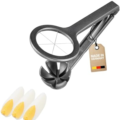 Westmark Séparateur coupe œufs Columbus Black Edition – Coupe-œufs offrant des tranches uniformes – Fils en acier inoxydable extra-tranchants – Anthracite