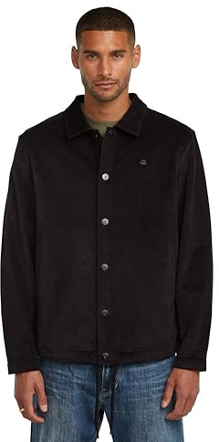 G-STAR Men's Cord Coach Sweater Jacket, BLACK (dk black D27097-E162-6484), S