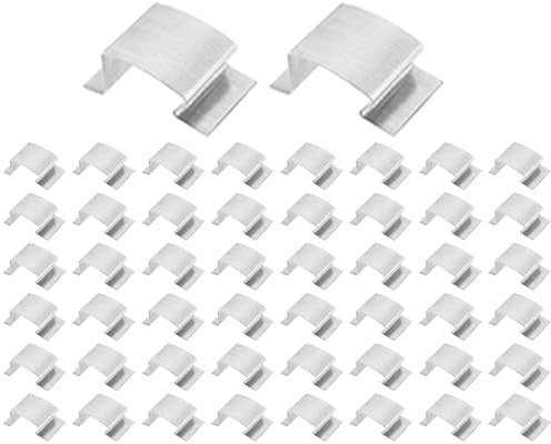 Clips en verre à effet de serre - Clips de vitrage en acier inoxydable | de jardin 50x en forme de g | Accessoires réutilisables Attache des connecteurs Porte-connecteurs pour les centrales