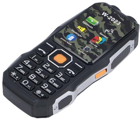 Bewinner 2G Robust Telefon för Seniorer, Triple Sim Låst Upp äldre Mobiltelefon, Ultratunn Design, 2.6 i Stor Skärm, Dubbel Ficklampa, Nödkraft, Högtalare, Lätt Att Använda för Utomhus (BLACK)