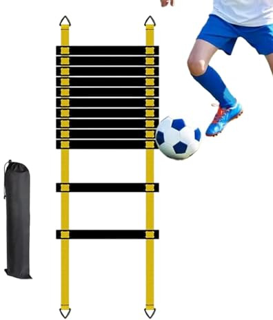 Uonguon Sport Agility-stegar – bärbar träningsutrustning för hem och på språng – fotbollsstegs-set | för idrottare och idrottare från sportområdena fotboll hockey tennis badminton