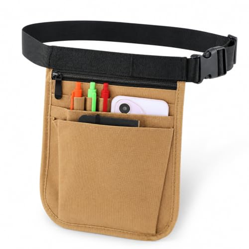 Nurse Belt Bag, Multifunctional Belt Bag, Retail, Work Bag, Belt, Care Accessory Bag, Waiter's Bag with Belt, Tool Bag for Men and Women (Yellow)