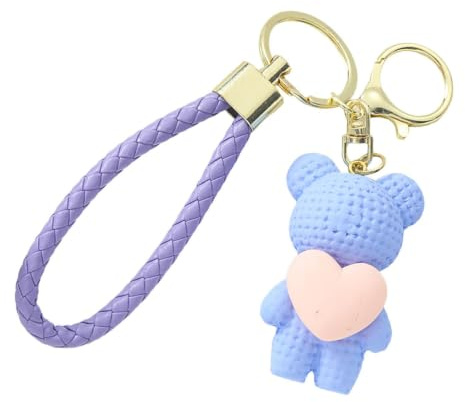 Bear Nyckelringar, Bag Keychain Bear 3D Ornaments Hänge Nyckelringar | Harts Förtjusande kul Dekorativ Söta tillbehör Barnfestfavoriter för handväska Väska Charmhänge