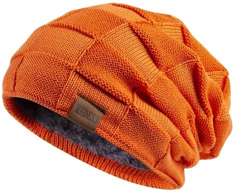 REDESS Beanie Hat per Uomo e Donna Cappelli Invernali Caldi Cappuccio con Teschio Spesso Lavorato a Maglia