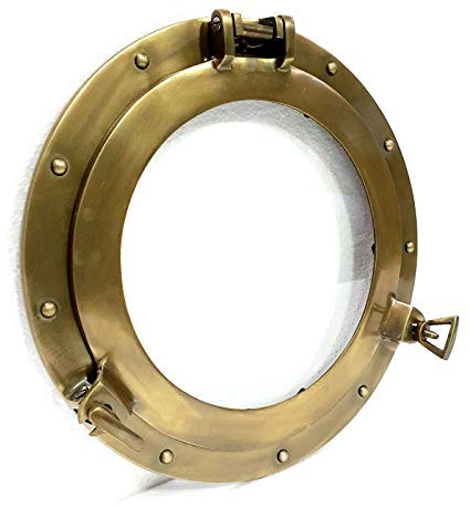 Medieval Replicas 12 Maritime Antique Porthole Round Window Glass Nautical Boat Ship Porthole Decor
