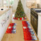 Weihnachtsteppich Matten,3D Rutschfest Waschbar Weihnachtsteppich, Weihnachtsdruck Teppich,Weihnachtlicher Innen und Außenteppich Dekoration für Zuhause Büro Hof Zimmer (Weihnachten B, 43x75+43x150cm)