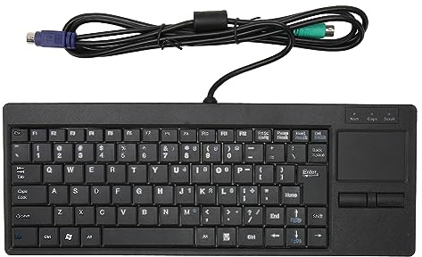 Industriellt Tangentbord, Kabelanslutet Tangentbord med Pekplatta X Saxfot, IPC-tangentbord för Industri, Livsmedelsservice, Båt, Tillverkning, Militär och (For Interface