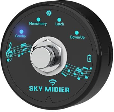 Qutsvosh Bluetooth 5.1 Wireless MIDI Controller Ricaricabile MIDI Foot Controller Portatile MIDI Pedale Pedale Pedale Wireless MIDI MIDI