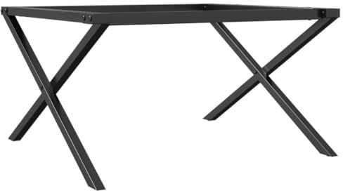 vidaXL Patas de mesa de centro estructura X acero 70x60x43 cm, pata de mesa auxiliar, pata de mesita auxiliar, pata de mesa de metal