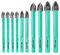 LEKOMESH Broca Diamante Porcelanico Coronas - 10piezas 6-12mm Brocas para Albañilería Hormigón para Madera, Plástico, Mampostería, Baldosas de Cerámica, Vástago Triangular