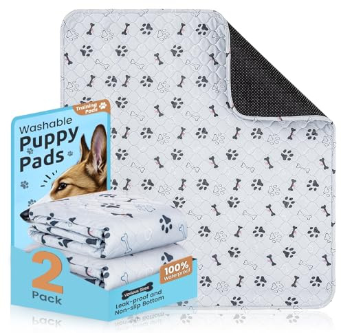 PmakeEorT 2 Pezzi 50x70cm Traversine Lavabili per Cani, Tappetino per Recinto per Cani da Interno, Riutilizzabili Assorbenti Rapidi Tappetini Igienici per conigli, criceto