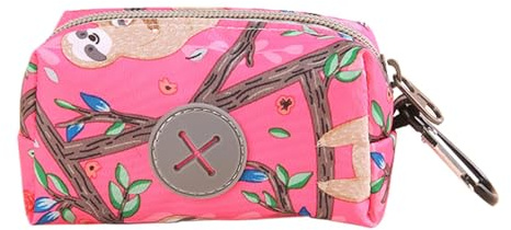 Celuicion Distributeur Sac a Crottes Chien en Tiss_u, Porte Sac Dejection Canine avec Mousqueton