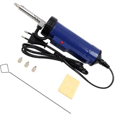 SEWACC Bomba Desoldadora Eléctrica de Succión de Estaño con Nozzles Intercambiables Herramienta Práctica para Electrónico y Reparación de Pcb Acv