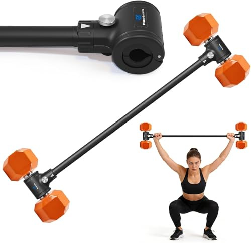 Dumbbell Converter, Transform Dumbbells to Barbell Bar,Adjustable & Up to 176 lb, Anti-Slip Grip & Secure Fit, Dumbbell Barbell Converter Bar Set for Home Gym, Compatible with Most Dumbbells, Strength Training Equipment for Weight Lifting (BLACK-2)