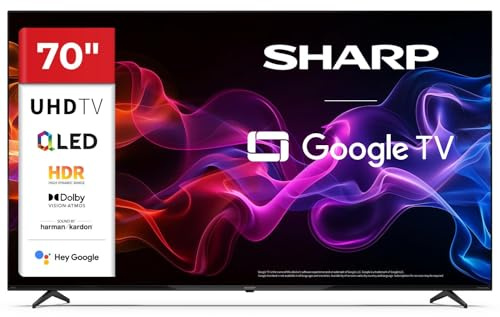 Sharp 70 pollici QLED 4K Ultra HD Harman Kardon HDMI eARC Dolby Vision Dolby Atmos 70HP5265E