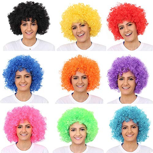 Hatstar Afro Perücke Weiß, Karnevalsperücke mit Locken für Damen und Herren, 140 g, Kostüm Accessoire für Karneval, Fasching und Halloween, 100% Polyester