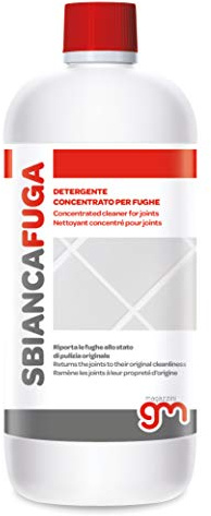 Magazzini GM SBIANCAFUGA,Detergente concentrato ideale per la pulizia delle fughe di pavimenti e rivestimenti.Rimuove sporco, annerimenti e muffe dalle intersezioni, 1 Lt (12)
