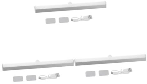 Housoutil 3 Stk Led-sensorlicht Unterbauleuchten Led-beleuchtung Unter Dem Schrank Lichtleiste Mit Bewegungssensor Led-nachtlicht Schranklicht Aluminiumlegierung Schminkspiegel Streifen