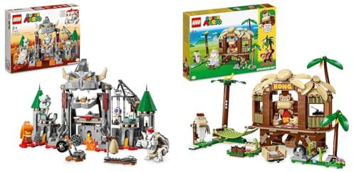 LEGO 71423 Super Mario Knochen-Bowsers Festungsschlacht & 71424 Super Mario Donkey Kongs Baumhaus