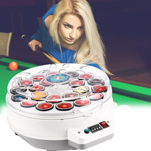 AXSDEJT Automatischer Snookerball-Reiniger, 22 Billardkugel-Poliermaschinen, Set mit 12 Füßen und elektromechanischem Kühlsystem, Billardkugeln nicht im Lieferumfang enthalten (Größe: 22 Kugeln)