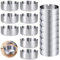 Cendriers Ronds, Lot de 16 en Acier Inoxydable Cendriers, Cendrier de Bureau Moderne, Cendrier Moderne pour Salle de Conférence, Bars, Restaurants, Chambres à Coucher
