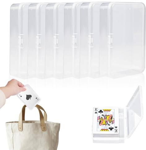 LuminaryLair 6 Pezzi Scatoline per Carte da Gioco in Plastic, 10.5 x 7.5 x 2.5cm Scatola Porta Carte da Gioco Trasparente, Riutilizzabile Scatola, per Biglietti da Visita Collezionabili