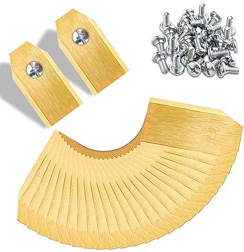 Lestiven 30 Stück Mähroboter Messer, Rasenroboter Messer mit 30 Schrauben, Ersatzklingen Mähroboter 0.75mm Automower Klingen Stainless, Ersatzmesser für Rasenmäher für alle Automower