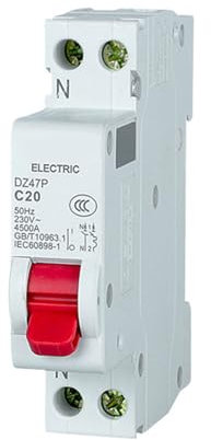 1p+n Circuit résiduel avec fuites de débordement DIN Rails Circuits restants Breaker