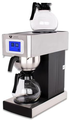 Beeketal 'BGK-S2GK' Kaffeemaschine 2x 1,7L Glaskannen, Direktwasseranschluss/manuell, 2020W, Edelstahl/Kunststoff inkl. Papierfilter-Starterset
