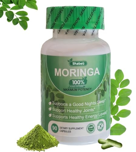 Moringa Capsules,90 Capsules 800mg Non-GMO and Gluten Free,Moringa Powder Capsules Supplement Supports Energy, Joint & Immunity & Gut Health